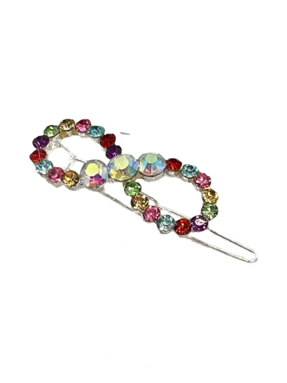 Multicolor Crystal Infinity Hair Clip 2.0”- Women Accessories FINAL PRICE DROP